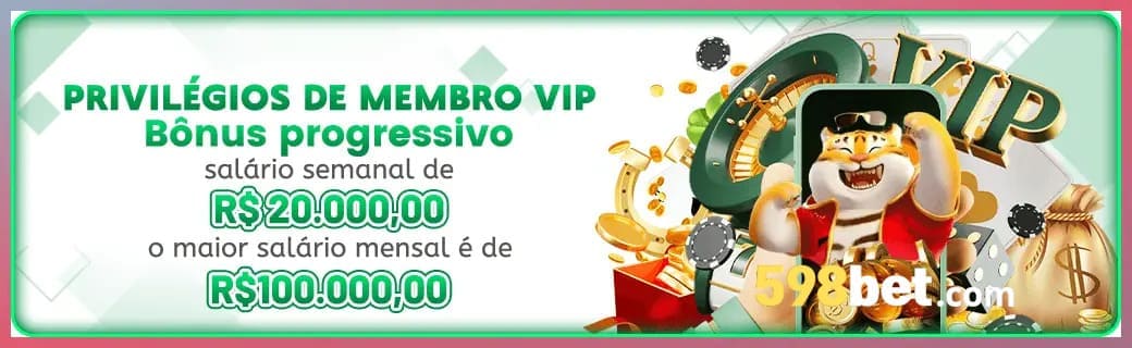 598BET bônus — cashback 15 por cento e níveis VIP